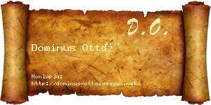 Dominus Ottó névjegykártya